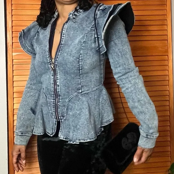 Fashion Nova Stretch Denim Jacket - Picture 2 of 4